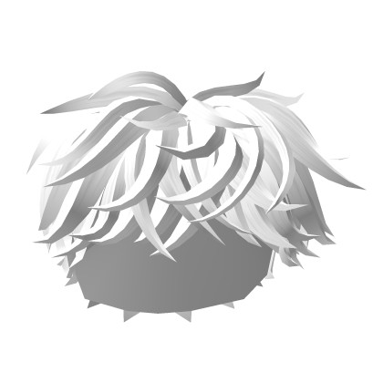 White Fluffy Messy Hair Roblox item
