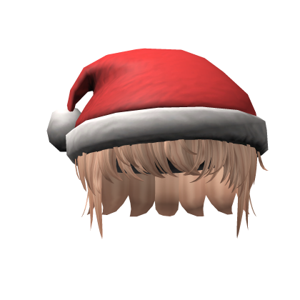 Cheap Hair w/ Christmas Santa Hat (Blonde) Roblox item