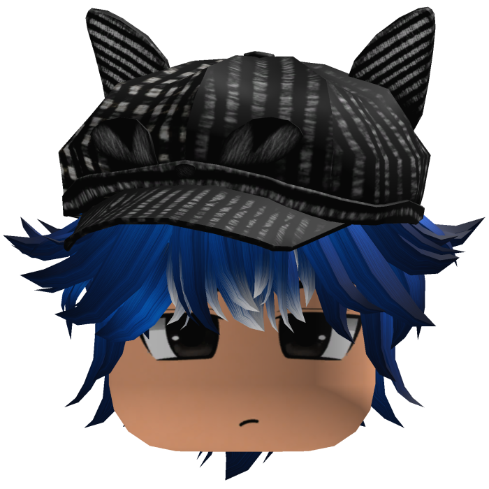 Messy Fluffy Emo Y2K Boy Hair VKAI blue CAT