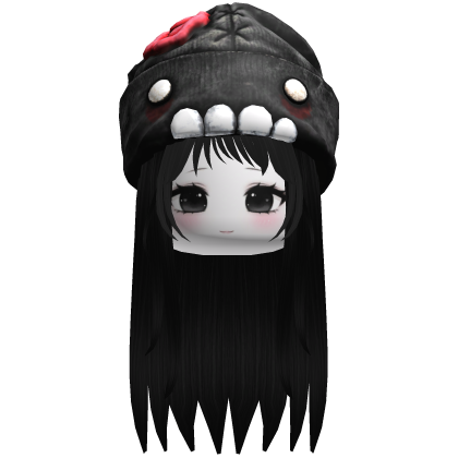 Vkei Moe Messy Black Hair W Zombie Beanie & Face🧟