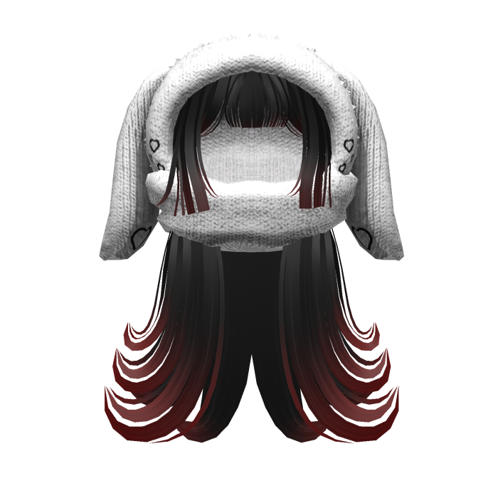 SPECIAL - Long emo layered hair w/ Bunny Beanie