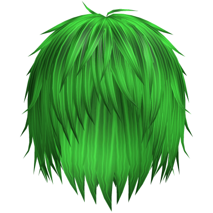vkei emo boy anime wispy hair (neon green) Roblox item