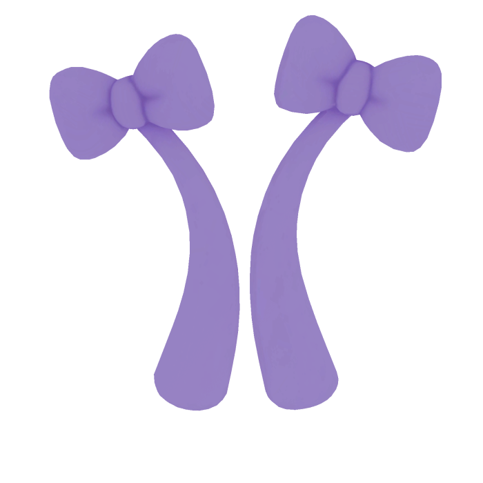 purple bow horns