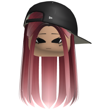 Long Red Anime Hair Y2K Cap thumbnail