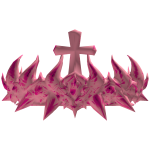 Cross of Eternal Pink Thorn Crown