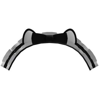 ꒰┊♡  kawaii kitty maid ruffle headdress in black Roblox item