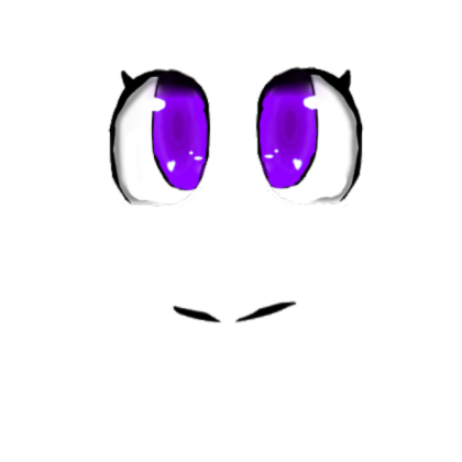 Girl anime face purple eyes Roblox decal