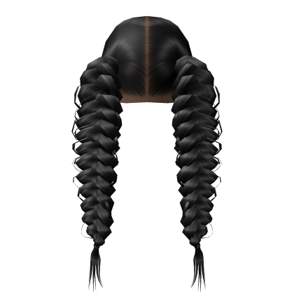 Fishtail braids [Black] Roblox item