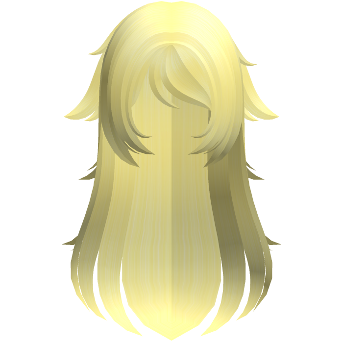 yellow cute neet hikikomori long messy hair