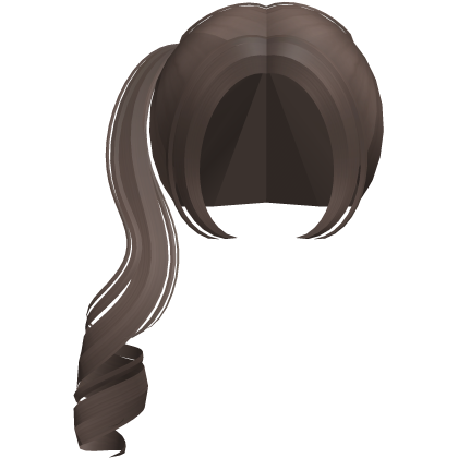 ♡ kawaii long light brown curly side pigtails Roblox item