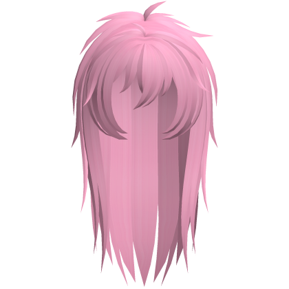emo vkei moe scene messy hair hot pink