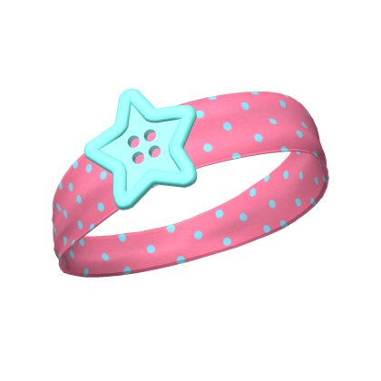 Star Button Headband ♡