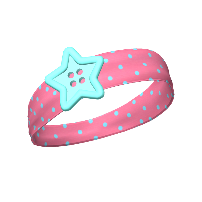 Star Button Headband ♡