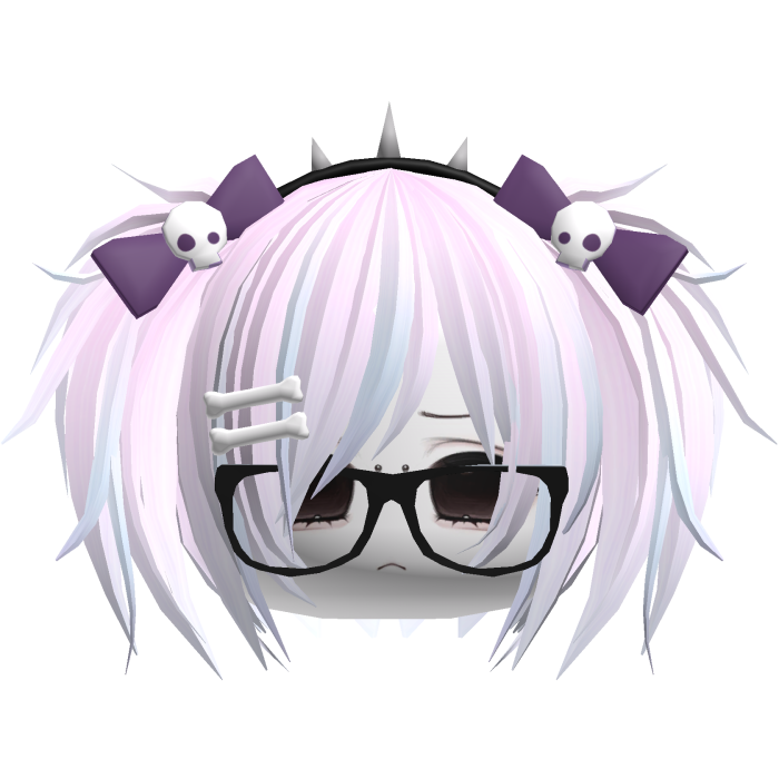 Emo Moe Vkei Pastel Mini Pigtails /w Glasses
