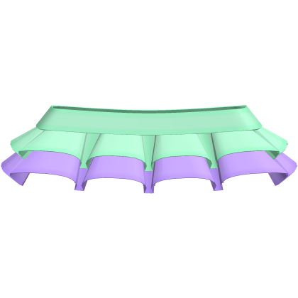 cute green & purple tweencore skirt