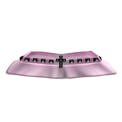 Alt E-Girl Pink Pleated Skirt w/ Cross Belt