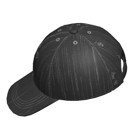 Y2k Streetwear Backwards Cross Cap Black