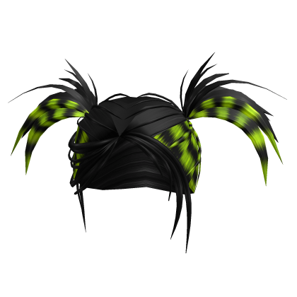 Mall Goth Scene Pigtails Black Neon Green Raccoon Roblox item