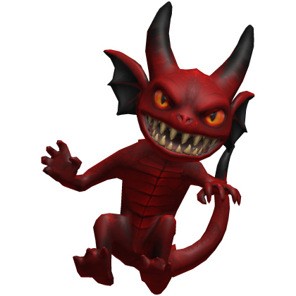 Scary Red Demon on Shoulder