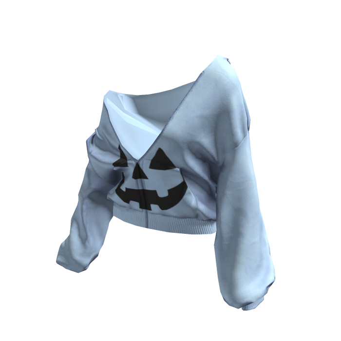 🎃 Halloween Pullover Baggy Hoodie Sky Blue
