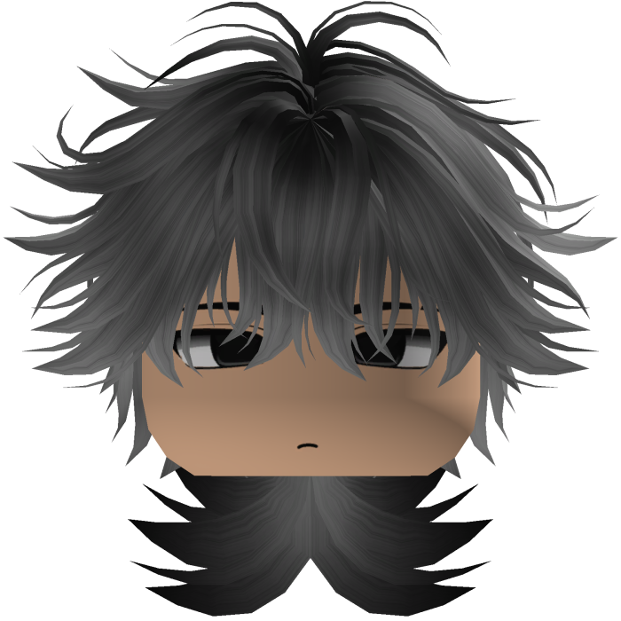 Cute Y2K emo dark gray hair