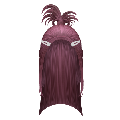Maroon Y2K Spikey Hair w Berrets Roblox item