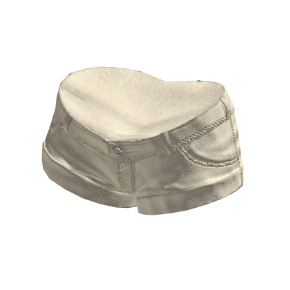 Cream Denim Shorts