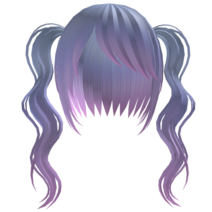 long curled emo pigtails pastel
