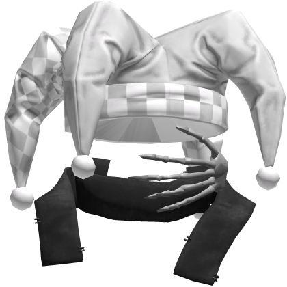 White Jester Clown Hat Vkei Emo Dashie Hair