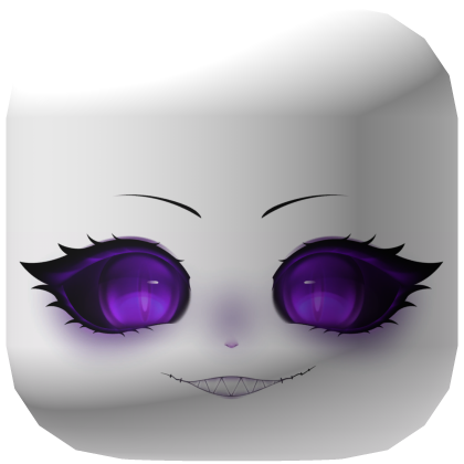 Halloween Evil Purple Cat Jester Face