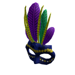 Blue Mardi Gras Mask