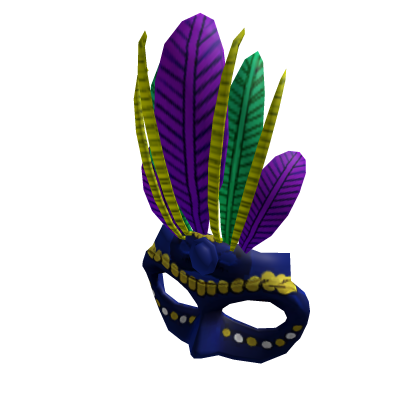 Blue Mardi Gras Mask