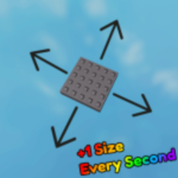 Roblox but every second the baseplate grows +1