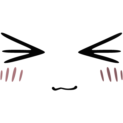 3D kawaii blush face ≧ω≦ Roblox item