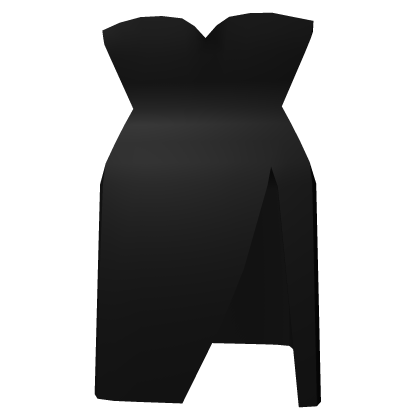1.0) R6 Girl Black Dress with Slit - Roblox