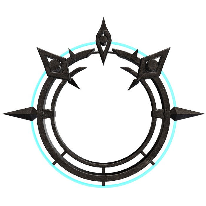 [EMISSIVE] Ancient Neon Demon Glowing Iron Halo