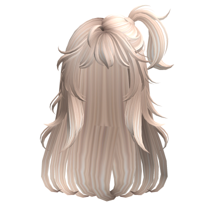 Anime Gyaru Hair w/ Ponytail & Bangs (Platinum) Roblox item
