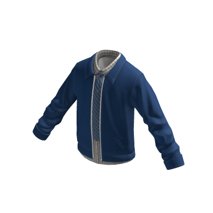 Retro Piped Zip Jacket (blue) thumbnail
