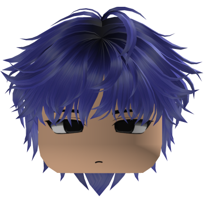 Cute Y2K emo blue hair
