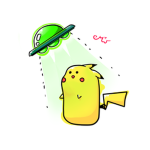 Pikachus IN a UFO