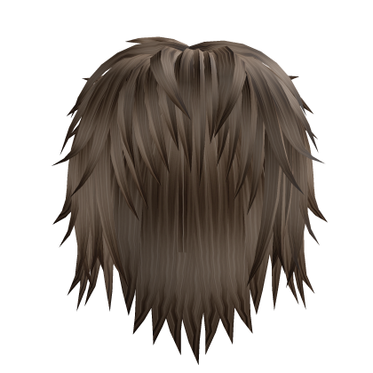 long anime messy vkei moe emo hair in dark brown Roblox item