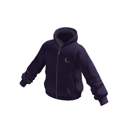 Goth Haunted House Zip-Up Hoodie (Purple)