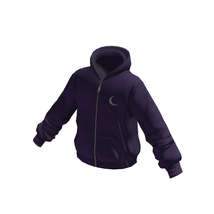 Goth Haunted House Zip-Up Hoodie (Purple)