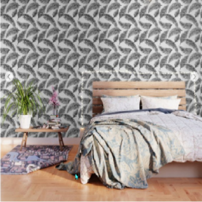 Bedroom with Wallpaper Roblox decal