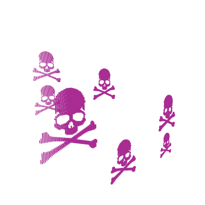 [Animated] Pink Floating Skulls Crossbones (Aura) Roblox item