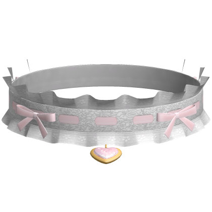 Pink Ruffled Choker Cute Kawaii Heart Collar 3.0 Roblox item
