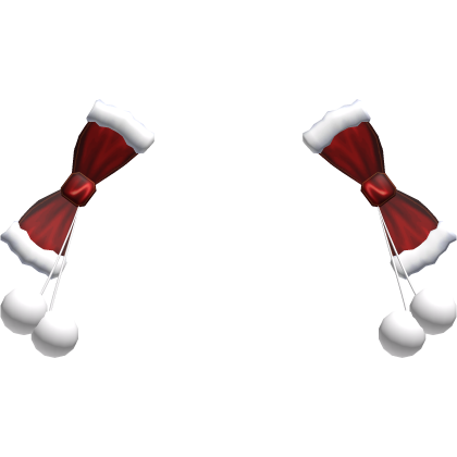 Cute Christmas Winter Hair Bows in Red Roblox item