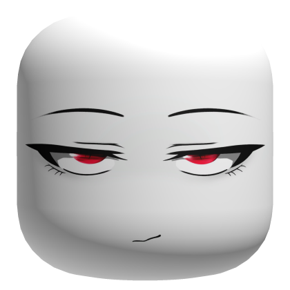 Chill Before Chaos Face With Red Eyes - White Roblox item
