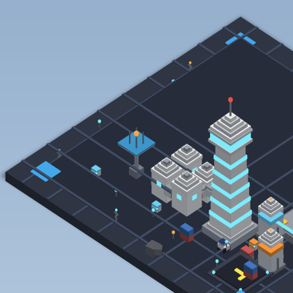 Low Poly Space Station Base Map Sci Fi preview 3