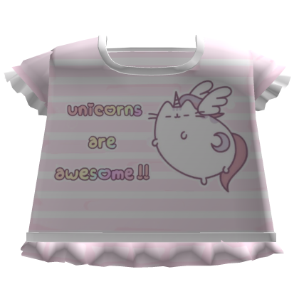 🧁silly unicorn pusheen kawaii cute babydoll shirt Roblox item
